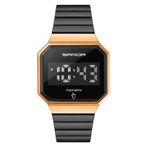 Snada 8001 watch Black Rose Gold