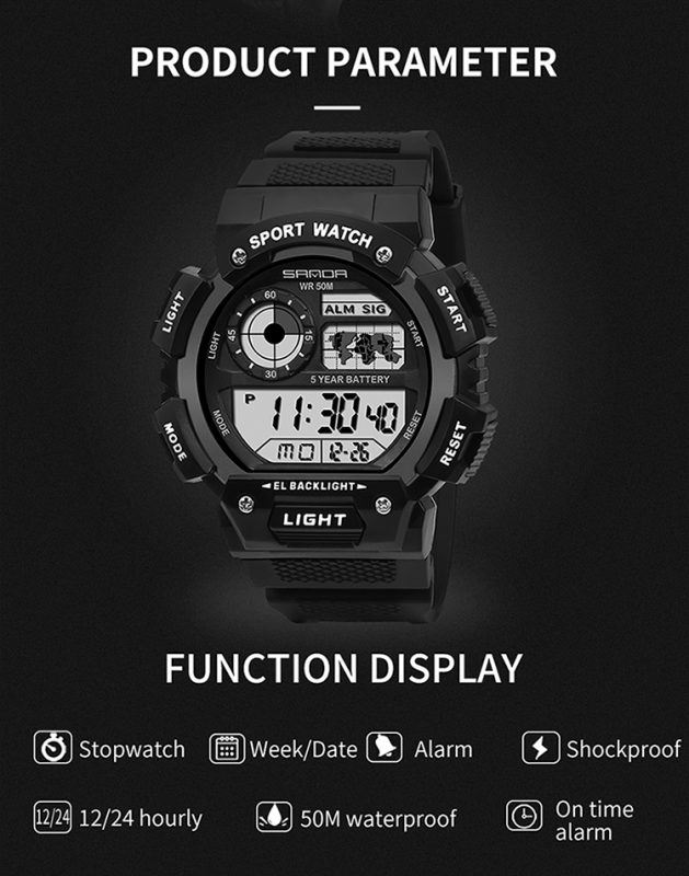 SANDA 6009 watch function display