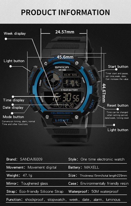 SANDA 6009 watch information