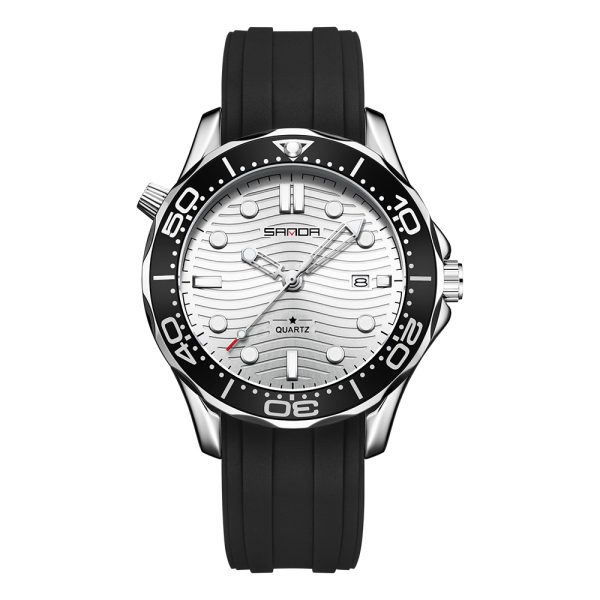 Sanda 1145 watch TPU black and white
