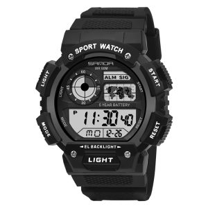 Sanda 6009 watch Black and white