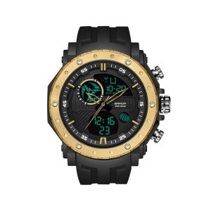 Sanda 6012 watch Black gold luminous