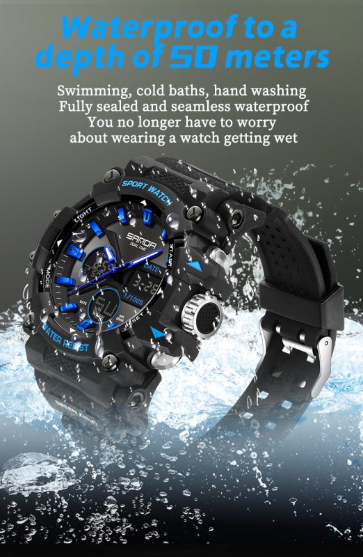 50M Water Resistance – Worry-Free Use