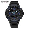 SANDA 6130 watch Black and blue