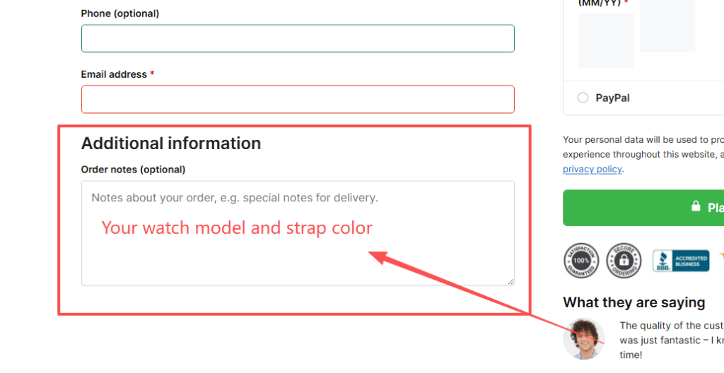 Please specify the model and color.