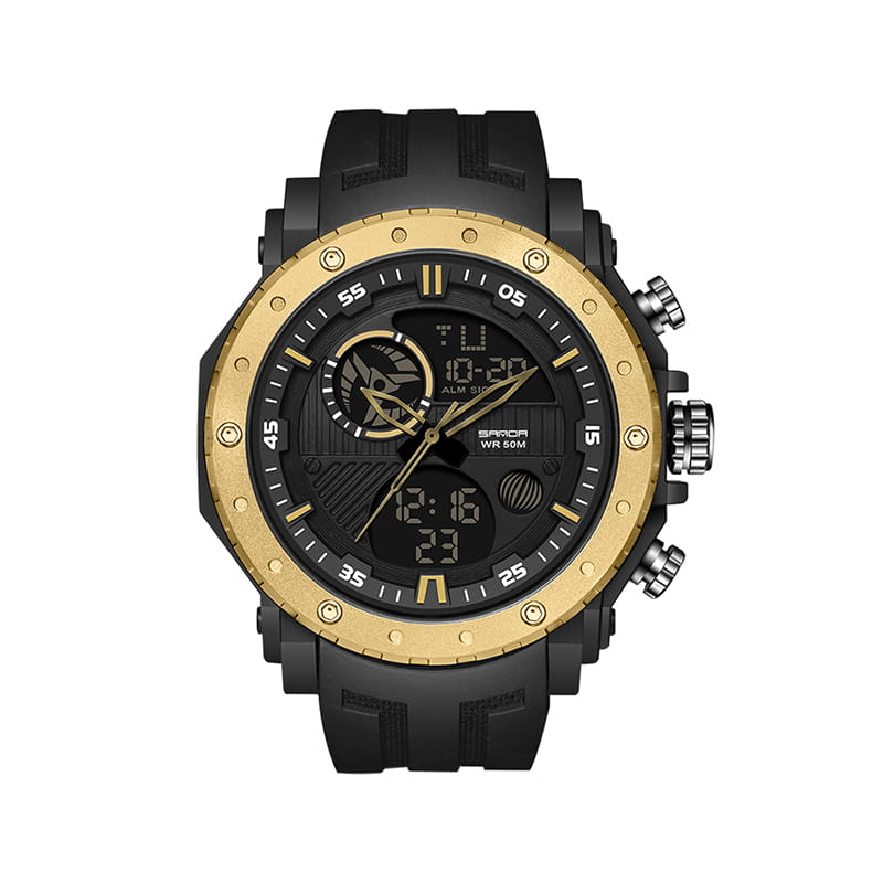 SANDA 6012 watch Black & Gold