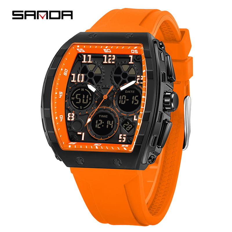 SANDA 6157 watch Black/Orange