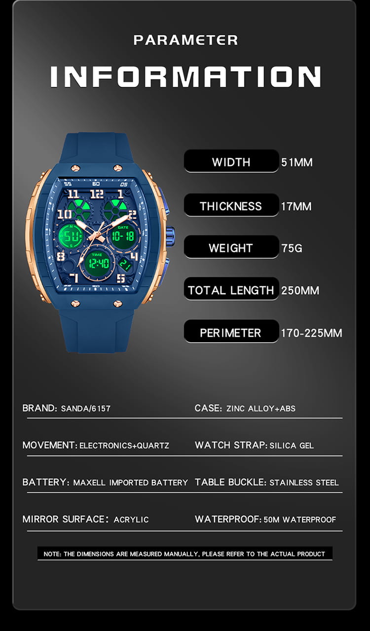 SANDA 6157 watch Specifications